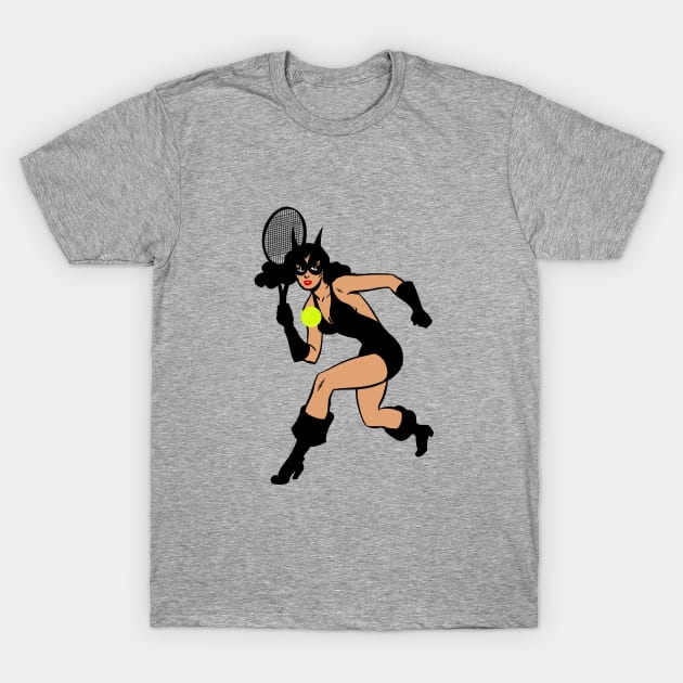 Tennis girl T-Shirt by cypryanus